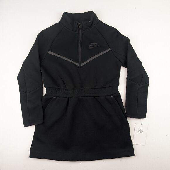 Nike Tech Fleece Black Dress - Girls 4